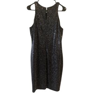 Blu Sage Glittering Black Mini Dress